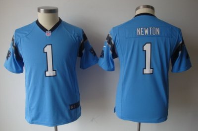 Youth Nike Carolina Panthers #1 Newton Blue Color Jersey