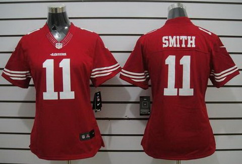 Women Nike San Francisco 49ers 11# Alex Smith Red LIMITED NFL Jerseys