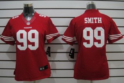 Women Nike San Francisco 49ers #99 Aldon Smith Red LIMITED NFL Jerseys