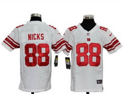 Youth Nike New York Giants 88# Hakeem Nicks White Nike NFL Jerseys