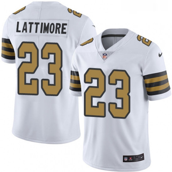 Mens Nike New Orleans Saints 23 Marshon Lattimore Limited White 