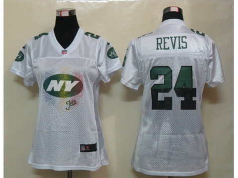 Nike Womens New York Jets #24 Revis white Jerseys