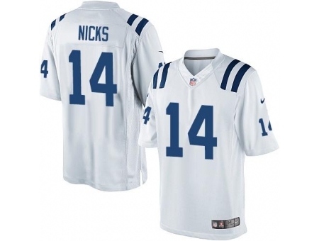 Nike Indianapolis Colts 14 Hakeem Nicks White Limited NFL Jersey