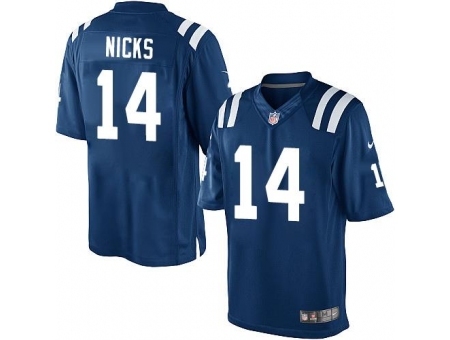 Nike Indianapolis Colts 14 Hakeem Nicks Blue Limited NFL Jersey