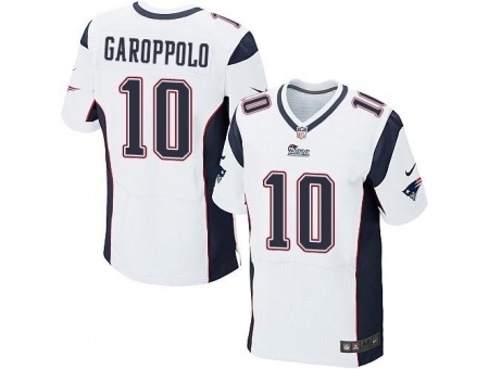 Nike New England Patriots 10 Jimmy Garoppolo White Elite NFL Jersey