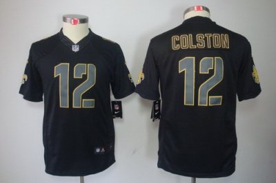 Nike Youth New Orleans Saints #12 Marques Colston Black Impact Limited Jerseys