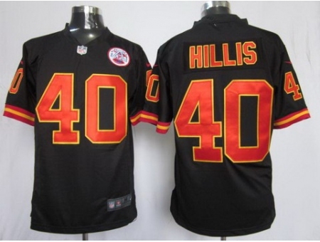 Nike Kansas City Chiefs 40 Peyton Hillis Black Game NFL Jersey