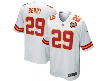 Nike Kansas City Chiefs 29 Eric Berry White Game NFL Jersey