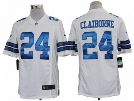 Nike Dallas Cowboys 24 Morris Claiborne White LIMITED NFL Jersey