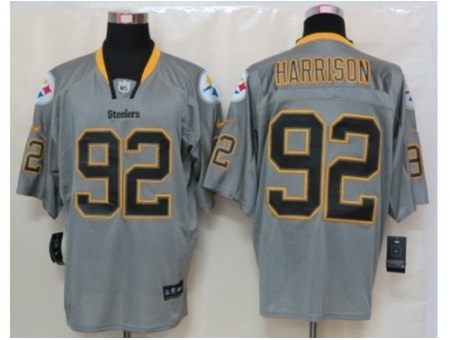 Nike Pittsburgh Steelers 92 James Harrison Grey Elite Lights Out NFL Jersey