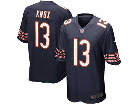 Nike Chicago Bears 13 Johnny Knox Game blue NFL Jersey