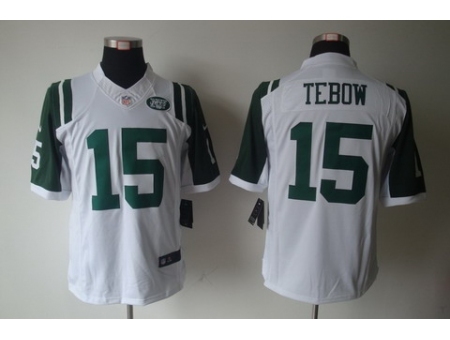 Nike New York Jets 15 Tim Tebow White Limited NFL Jersey