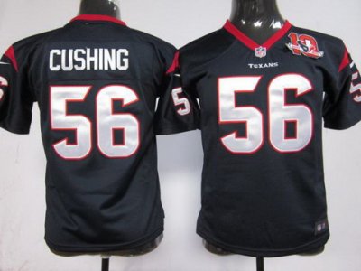 Youth Nike Houston Texans 56 Brian Cushing Blue Nike NFL Jerseys W 10th Patch