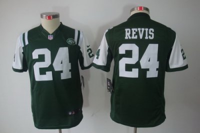 Nike Youth New York Jets #24 Revis Green Limited Jerseys