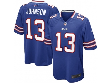 Nike Buffalo Bills 13 Steve Johnson blue Game NFL Jersey