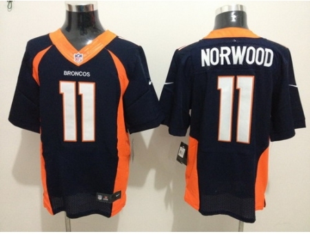 Nike Denver Broncos 11 Jordan Norwood Blue Elite NFL Jersey