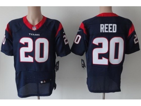 Nike Houston Texans 20 Ed Reed Blue Elite NFL Jersey