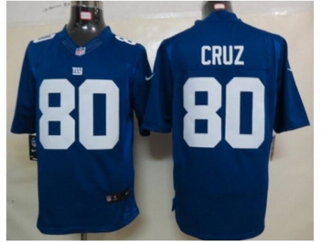 Nike New York Giants 80 Victor Cruz Blue Limited NFL Jersey