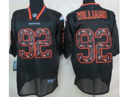 Nike Denver Broncos 92 Sylvester Williams Black Elite Light Out NFL Jersey