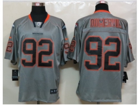 Nike Denver Broncos 92 Elvis Dumervil Grey Elite Lights Out NFL Jersey