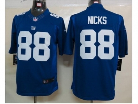 Nike New York Giants 88 Hakeem Nicks Blue Limited NFL Jersey