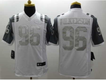 Nike new york jets 96 Muhammad Wilkerson White Game Platinum NFL Jersey