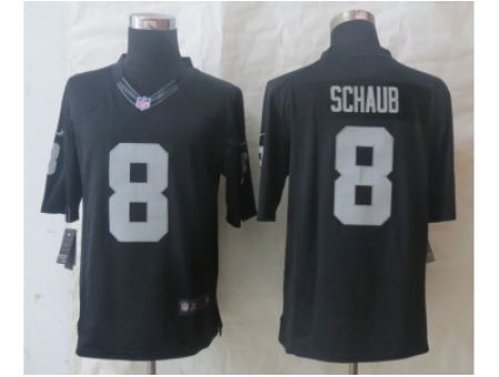 Nike Oakland Raiders 8 Matt Schaub Black Limited NFL Jersey