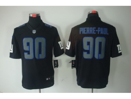 Nike New York Giants 90 Jason Pierre-Paul Black Limited Impact NFL Jersey