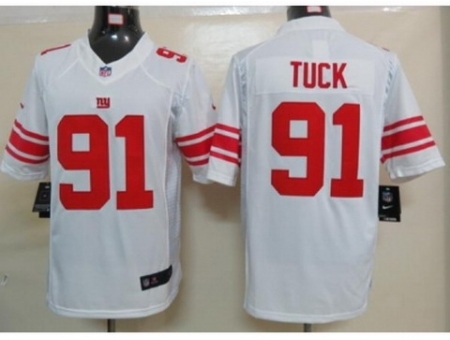 Nike New York Giants 91 Justin Tuck White Limited NFL Jersey