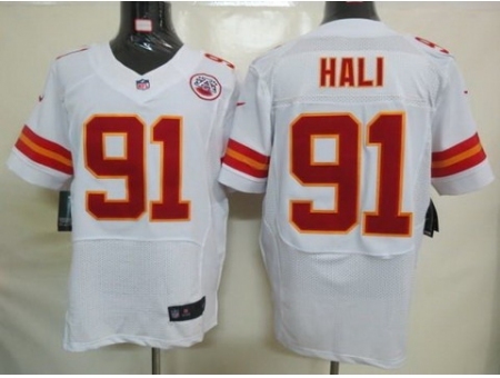 Nike Kansas City Chiefs 91 Tamba Hali White Elite NFL Jersey