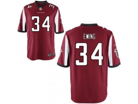 Nike Atlanta Falcons 34 Bradie Ewing Red Game NFL Jersey