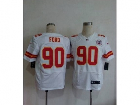 Nike Kansas City Chiefs 90 Dee Ford white Elite NFL Jersey