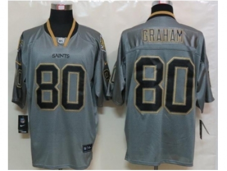 Nike New Orleans Saints 80 Jimmy Graham Grey Elite Lights out NFL Jersey