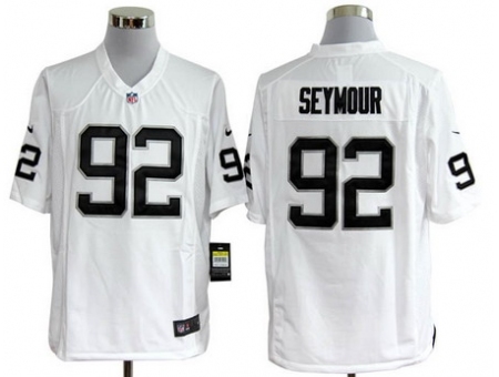 Nike Oakland Raiders 92 Richard Seymour White Game NFL Jersey