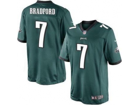 Nike Philadelphia Eagles 7 Sam Bradford Midnight Green Limited NFL Jersey