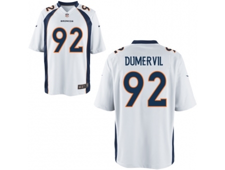 Nike Denver Broncos 92 Elvis Dumervil white Game NFL Jersey