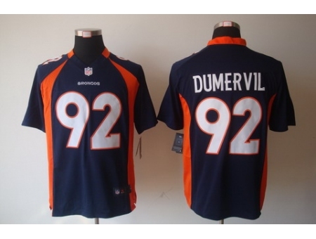 Nike Denver Broncos 92 Elvis Dumervil Blue Game NFL Jersey