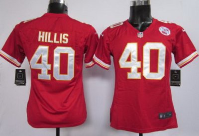 Women Nike Kansas City Chiefs 40 Peyton Hillis Red Nike NFL Jerseys