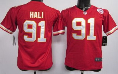 Youth Nike Kansas City Chiefs 91 Tamba Hali Red Nike NFL Jerseys