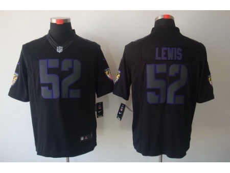 Nike Baltimore Ravens 52 Ray Lewis Black Limited Impact NFL Jersey