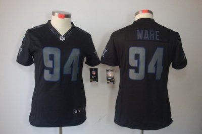 Women Nike Dallas Cowboys #94 DeMarcus Ware Black Jerseys[Impact Limited]