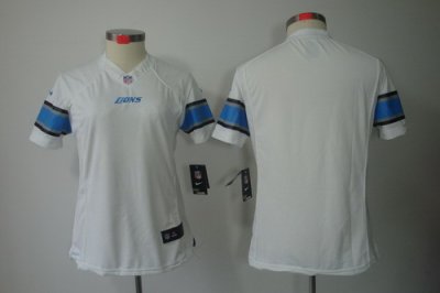 Women Nike Detroit Lions Blank White NFL LIMITED Jerseys