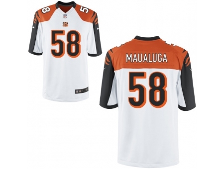 Nike Cincinnati Bengals 58 Rey Maualuga White Game NFL Jersey