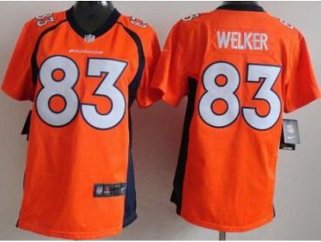 Women Nike Denver Broncos 83 Wes Welker Orange NFL Jerseys New Style