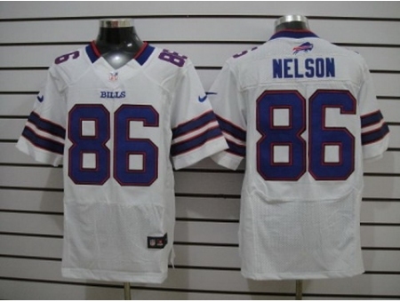 Nike Buffalo Bills 86 David Nelson white Elite NFL Jersey