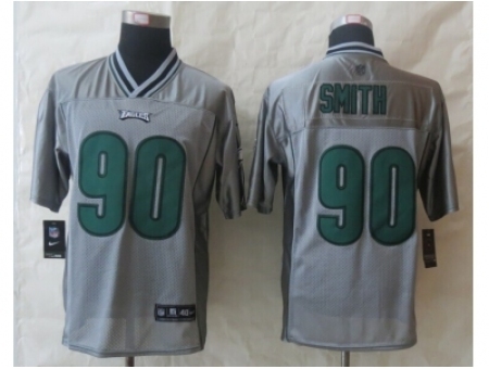 Nike Philadelphia Eagles 90 Marcus Smith Grey Elite Vapor NFL Jersey