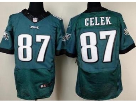 Nike Philadelphia Eagles 87 Brent Celek Green Elite NFL Jersey