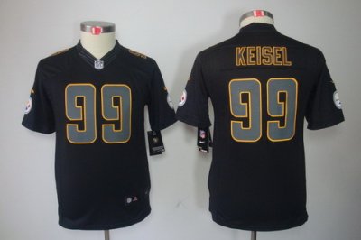 Youth Nike Pittsburgh Steelers 99# Brett Keisel Black Impact Limited Jerseys