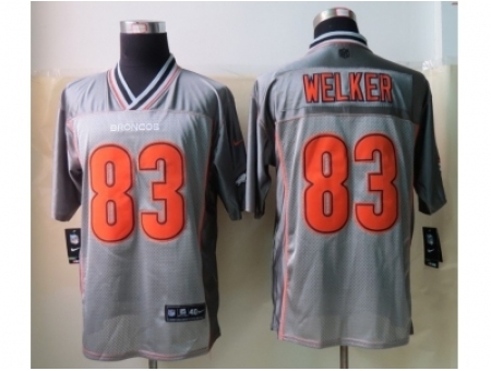 Nike Denver Broncos 83 Wes Welker Grey Elite Vapor NFL Jersey