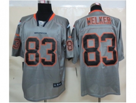 Nike Denver Broncos 83 Wes Welker grey Elite lights out NFL Jersey